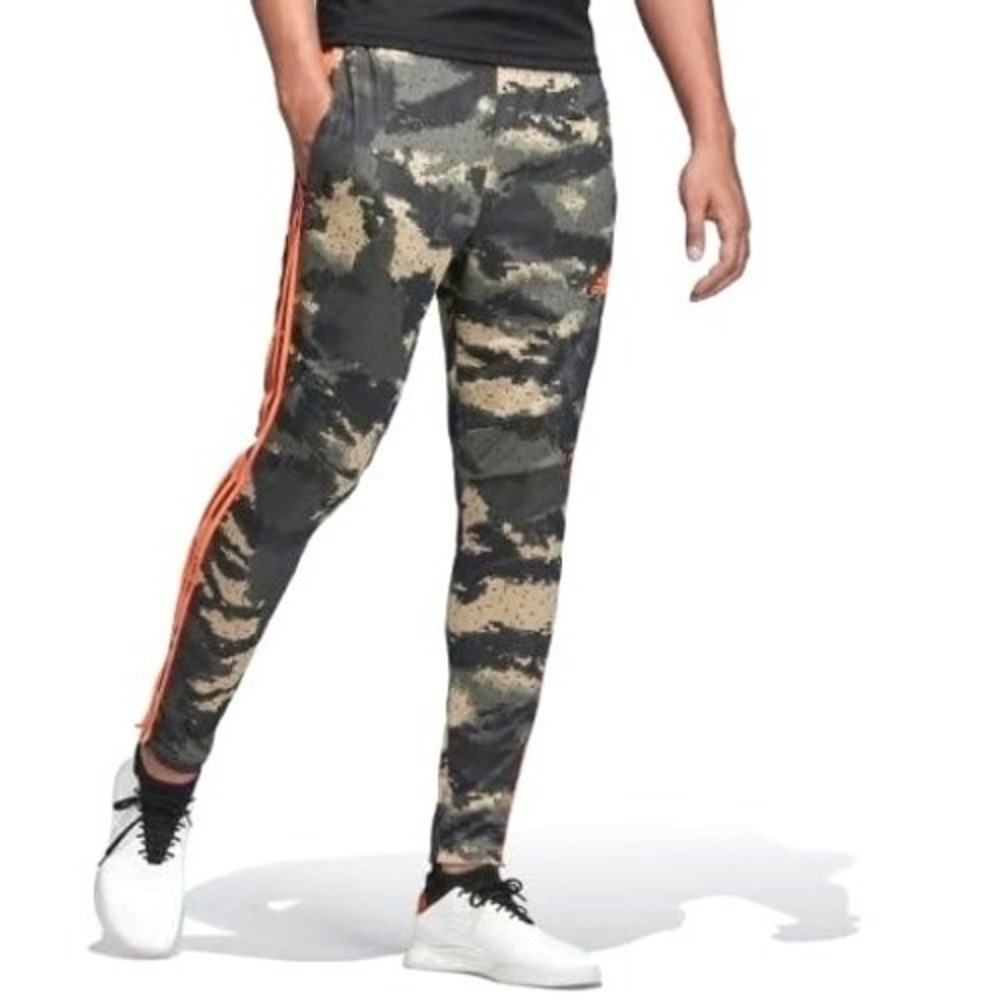 ADIDAS Youth Large 13-14 Tiro 19 Track Pants Camo‎ Training Orange Stripe Boys